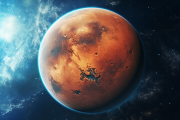 Naklejka premium planet Mars photo from outerspace