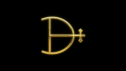 Alchemy symbols icons gold golden