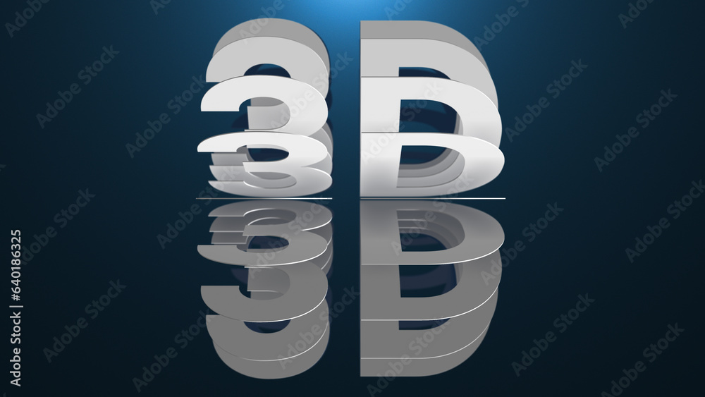 Fototapete 3d seamless loop animation of the word 3d