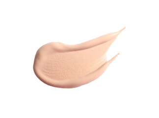 Smear of skin foundation isolated on white, top view