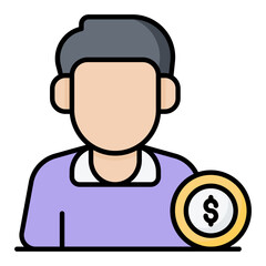 Investor Line Color Icon