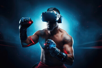 Fototapeta na wymiar VR-Enhanced Fighter Experience