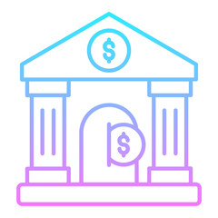 Bank Transfer Gradient Icon