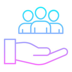 Human Capital Gradient Icon