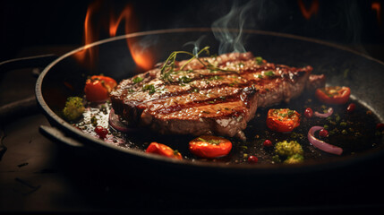 steak, food, meat, meal, dinner, steak, grilled, pork, lamb, beef, roasted, roast