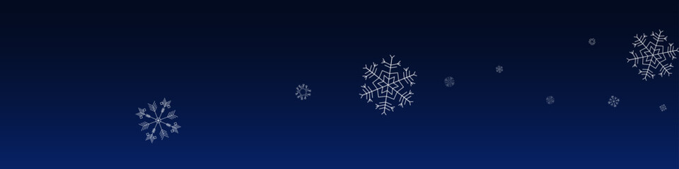 White Snowfall Vector Transparent Panoramic