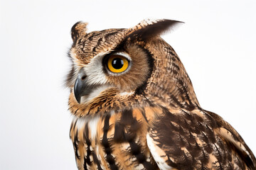 a cool owl on a white background