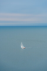 Lone sailboat