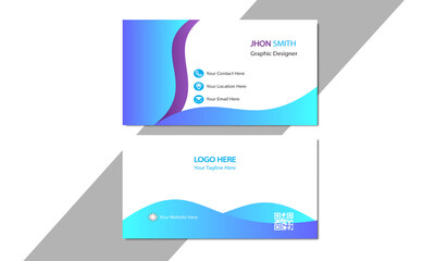 Modern Business Card Template, Creative and Clean design, Modern shape , Vector illustration.