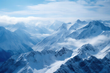 Fototapeta na wymiar Frozen Splendor: Majestic Alps in Winter