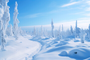 Enchanted Snow-Covered Woods