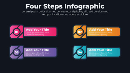 infographics template business concept with 4 step
