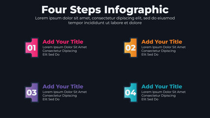 Infographic template with steps