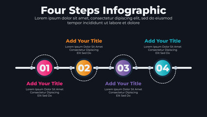 Infographic template for business timeline presentation