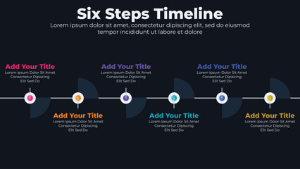 Business timeline infographic design elements