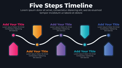 Modern timeline diagram and infographic template for business
