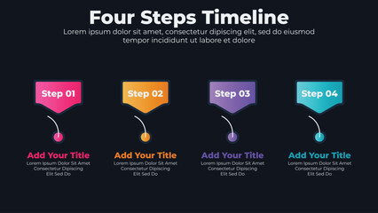 Infographic elements with 4 steps