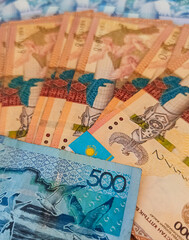 Kazakhstan money background