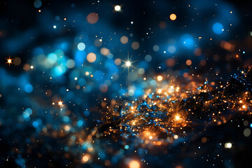 青くキラキラのバックグラウンド