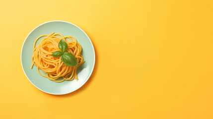 plate with italian pasta