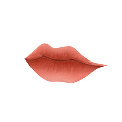 watercolor lips illustration 