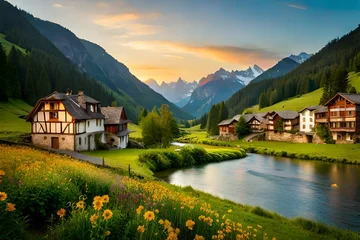 Foto auf Acrylglas Alpen Beautiful mountains lake in the mountains