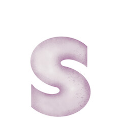 A-Z alphabet purple watercolor