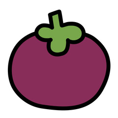 Cute Vegetable Fruit icon design element