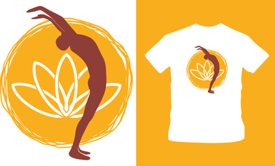Yoga poses or meditation symbol, yoga shirts, meditation shirts Vector illustration for tshirt, hoodie, website, print, application, logo, clip art, poster and print on demand merchandise