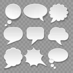 Paper bubble cloud set