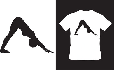 Yoga, meditation poses Vector illustration for tshirt, hoodie, website, print, application, logo, clip art, poster and print on demand merchandise