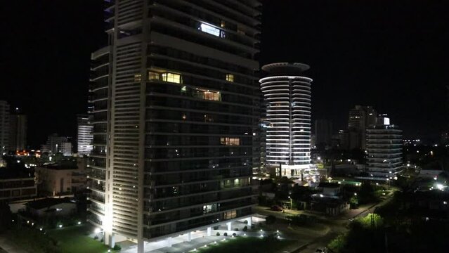 A street in Punta del Este at night