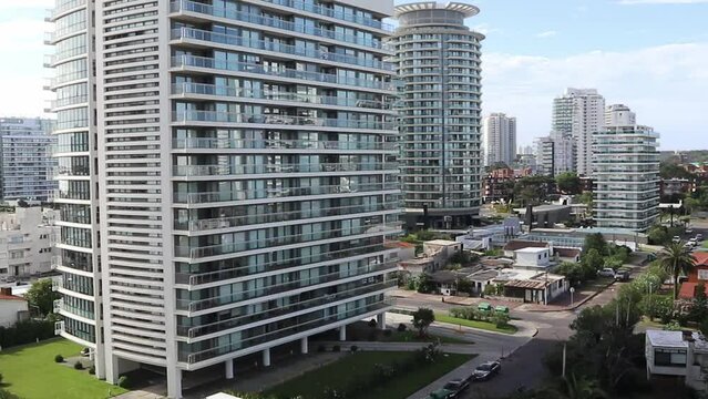 Punta del Este buildings on a cloudy afternoon