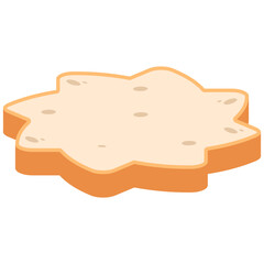 White Bread Slices Ready to Serve
