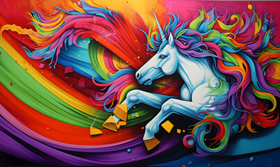 unicorn rainbow wallpaper