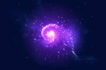 Spiral explosion space background