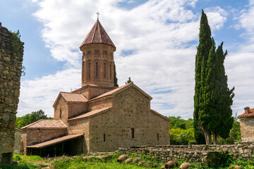 Fototapeta na wymiar Ikalto orthodox monastery complex and Academy in Kakheti Georgia