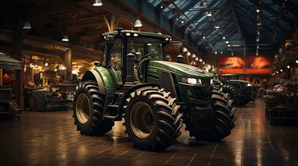 Fotobehang New tractor in the shop. © andranik123