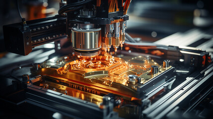 Milling CNC machinery for automotive parts industrial.