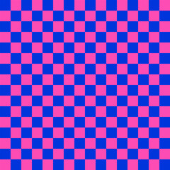 Checkered colorful Y2K seamless pattern. Vector abstract brutalist retro background