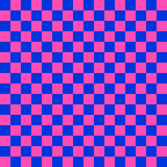 Checkered colorful Y2K seamless pattern. Vector abstract brutalist retro background