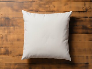 Fototapeta na wymiar Square pillow mockup with isolated background generative ai