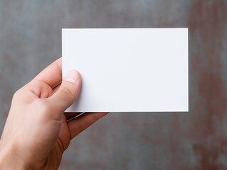 Fototapeta premium Mockup of hand and business card with isolated background generative ai
