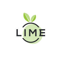 Modern clean and fresh lime logo design for drink and juice