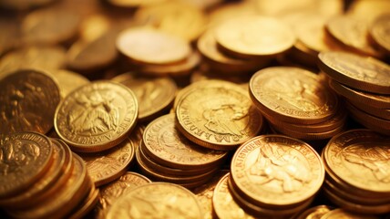 Gold coin background created with Generative AI