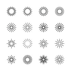 firework icons set. for party , ney year,  festive,. isolated on white . vector illustration