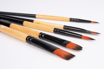 Fototapeta premium brushes set isolated on a white for paint