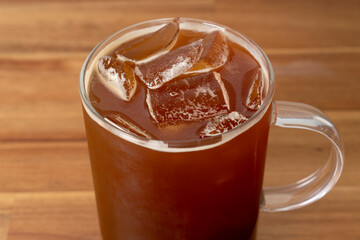 Korean food dish Americano, latte, boi-cano, milk tea, coffee, ice