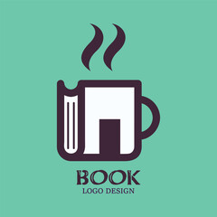 Book logo design, book logo design by illustrator, unique logo design of book
