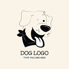 Dog logo design, dog logo design by illustrator, corporate dog icon logo
